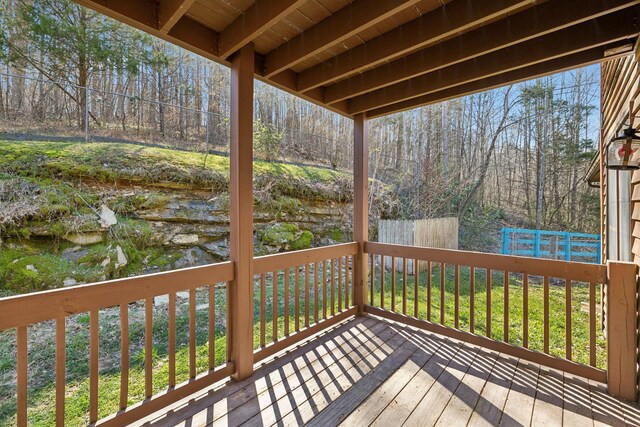 3755 Bear Hollow Rd, Joelton, TN 37080 - wooden deck with fence