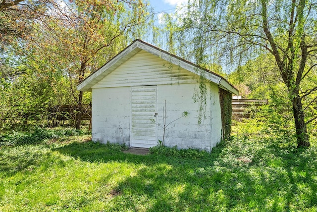 view of shed
