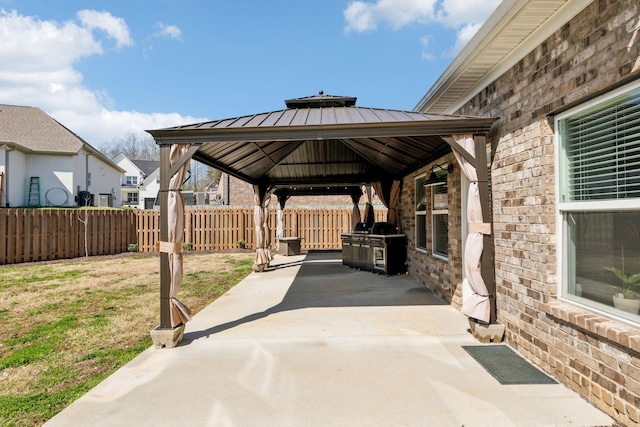 7403 Hemen Way, Fairview, TN 37062 - view of patio with fence, a gazebo, and area for grilling