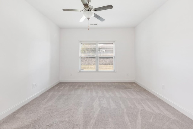 124 Day Star Ct, Gallatin, TN 37066 - empty room with ceiling fan, baseboards, light colored carpet, and visible vents