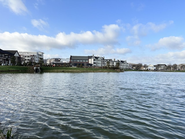 property view of water with a residential view