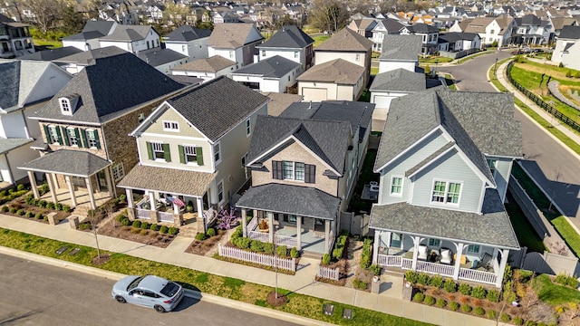 bird's eye view with a residential view