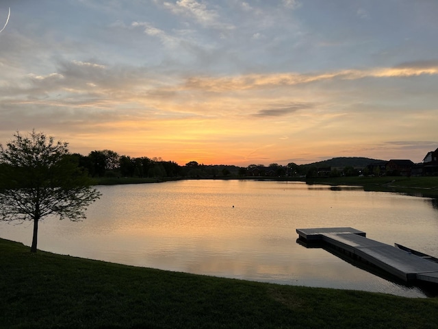 view of water feature featuring a floating dock