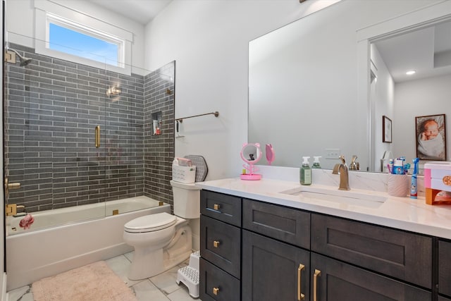 1428 Boardwalk Pl, Gallatin, TN 37066 - bathroom featuring tub / shower combination, toilet, vanity, and tile patterned floors