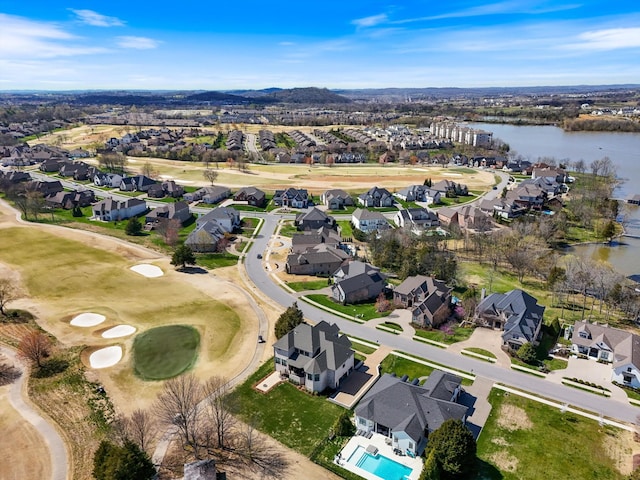 1428 Boardwalk Pl, Gallatin, TN 37066 - aerial view featuring golf course view, a water view, and a residential view