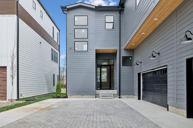 exterior space featuring driveway