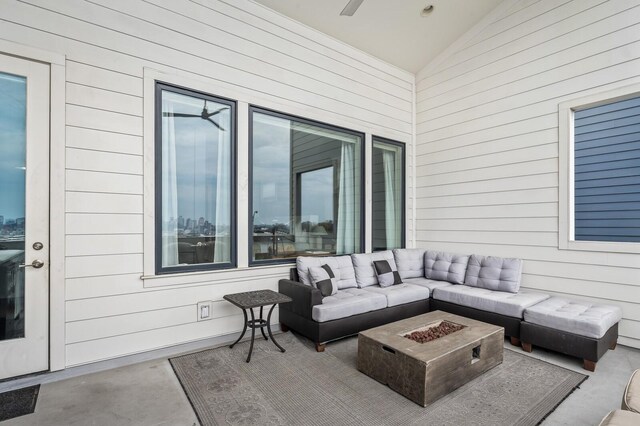 3118 Trevor St, Nashville, TN 37209 - view of patio with an outdoor living space with a fire pit