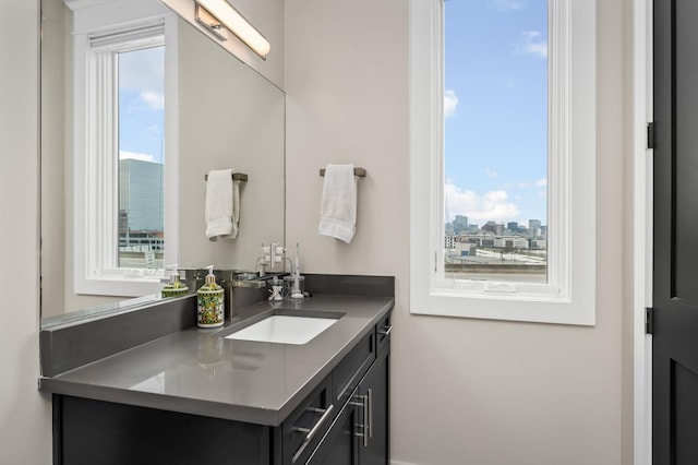 3118 Trevor St, Nashville, TN 37209 - bathroom with a view of city and vanity