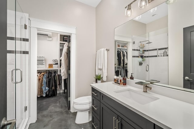3118 Trevor St, Nashville, TN 37209 - full bath with a shower stall, concrete floors, vanity, and toilet
