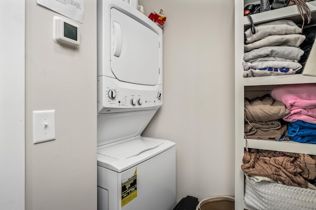 3118 Trevor St, Nashville, TN 37209 - laundry area featuring laundry area and stacked washer and dryer