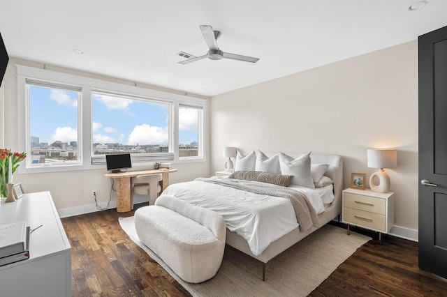 3118 Trevor St, Nashville, TN 37209 - bedroom featuring recessed lighting, baseboards, and dark wood finished floors