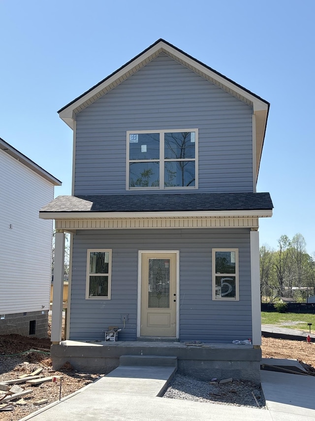 1914 Evans Rd, Clarksville, TN 37042 - view of front facade with a porch and a shingled roof