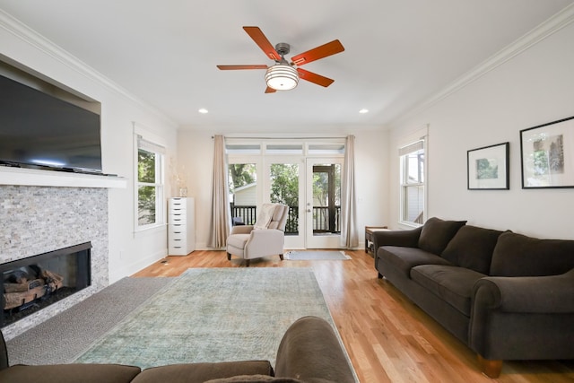 5311 Tennessee Ave Unit A, Nashville, TN 37209 - living area with a wealth of natural light, crown molding, and wood finished floors