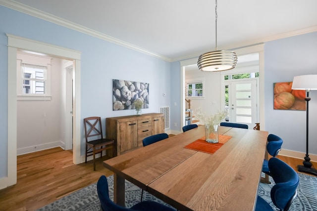 5311 Tennessee Ave Unit A, Nashville, TN 37209 - dining room with ornamental molding, baseboards, and wood finished floors