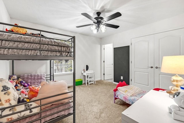 284 Meigs Dr Unit C21, Murfreesboro, TN 37128 - bedroom featuring a closet, ceiling fan, baseboards, and carpet floors
