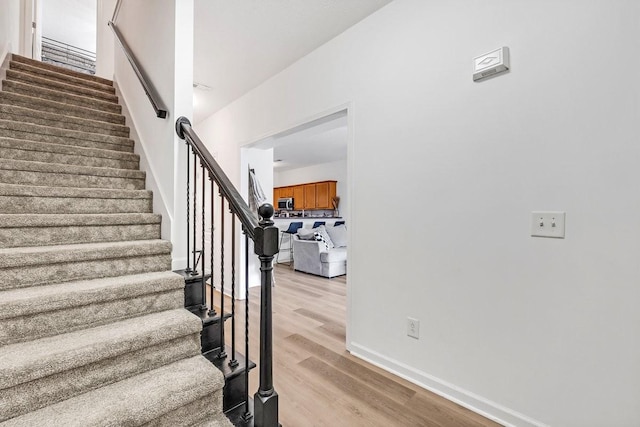 284 Meigs Dr Unit C21, Murfreesboro, TN 37128 - stairway featuring baseboards and wood finished floors