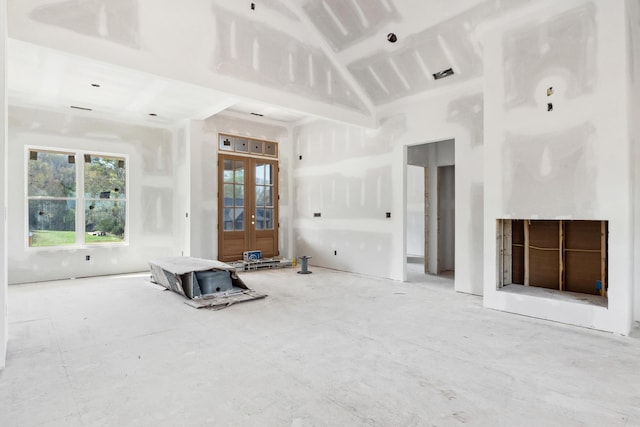 350 Butterfly Cove Trl, Decatur, TN 37322 - unfurnished living room featuring french doors and visible vents