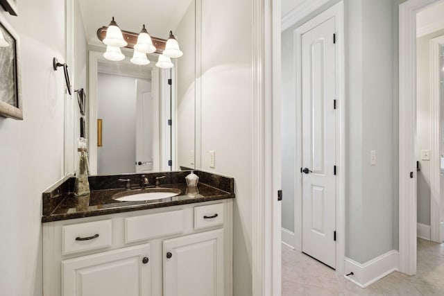1194 Meadow Bridge Ln, Arrington, TN 37014 - bathroom featuring tile patterned flooring, vanity, and baseboards