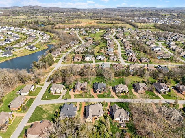 1194 Meadow Bridge Ln, Arrington, TN 37014 - bird's eye view with a water view and a residential view