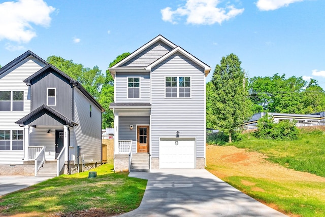 837 Cumberland Dr, Clarksville, TN 37040 - view of front facade with an attached garage, a front yard, and concrete driveway