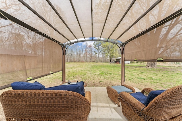 view of patio / terrace with a pergola