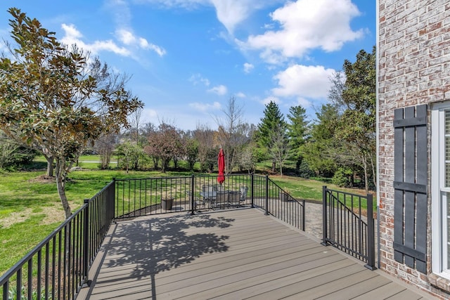 1531 Pumpkin Ridge Ct, Nolensville, TN 37135 - wooden deck featuring a yard