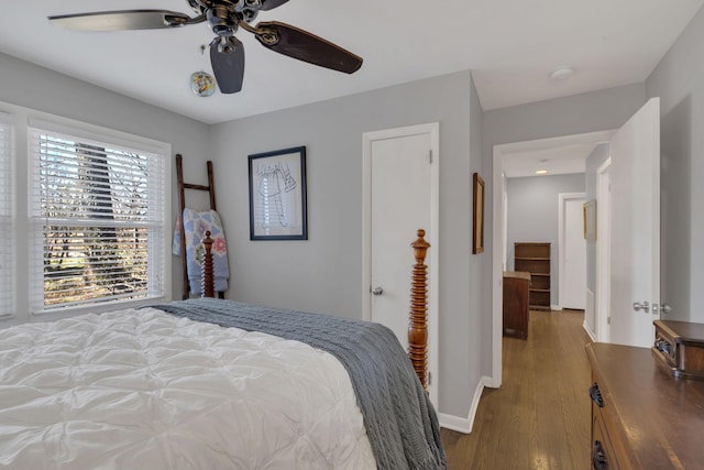4337 Morriswood Dr, Nashville, TN 37204 - bedroom featuring wood finished floors, baseboards, and ceiling fan