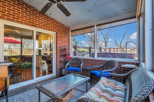 4337 Morriswood Dr, Nashville, TN 37204 - sunroom / solarium featuring ceiling fan