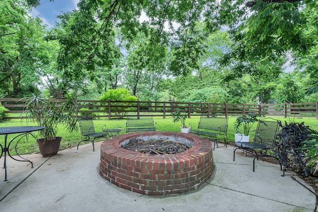 4337 Morriswood Dr, Nashville, TN 37204 - view of patio with an outdoor fire pit