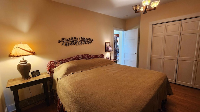 1385 Mitchell St, Celina, TN 38551 - bedroom featuring a closet and dark wood-style flooring