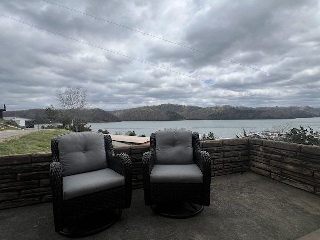 764 Cedar Hill Rd, Celina, TN 38551 - view of patio featuring a water view