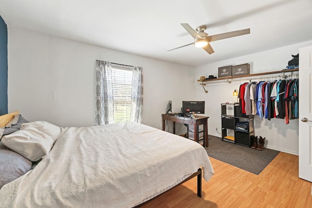 115 Northcrest Ct, Nashville, TN 37211 - bedroom featuring baseboards, light wood-style floors, and ceiling fan