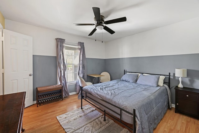 115 Northcrest Ct, Nashville, TN 37211 - bedroom featuring a ceiling fan and light wood finished floors