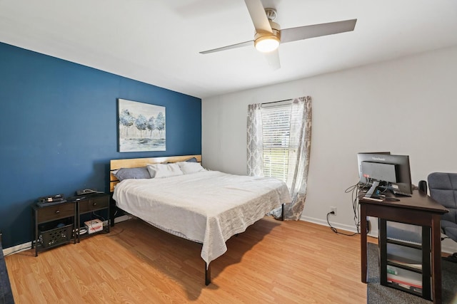 115 Northcrest Ct, Nashville, TN 37211 - bedroom featuring baseboards, ceiling fan, and wood finished floors