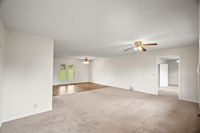 117 Rolling Meadows Ave, Portland, TN 37148 - empty room featuring a ceiling fan, carpet floors, baseboards, and a textured ceiling