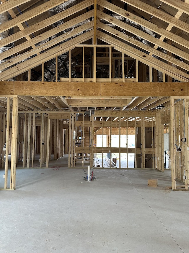miscellaneous room with vaulted ceiling