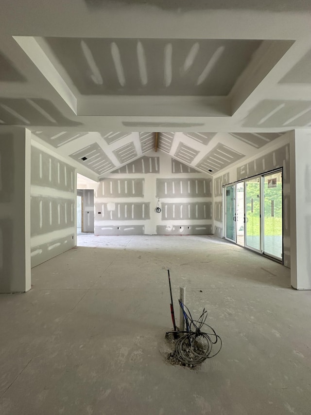 49 Copperas Creek Rd, Tullahoma, TN 37388 - unfurnished living room featuring lofted ceiling