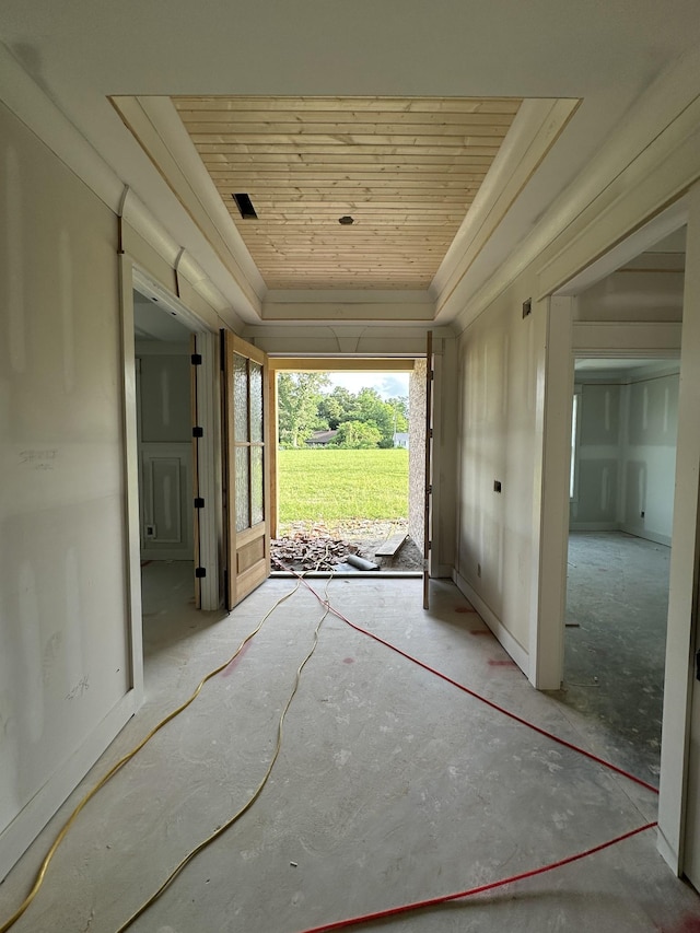 49 Copperas Creek Rd, Tullahoma, TN 37388 - miscellaneous room featuring a tray ceiling and wood ceiling