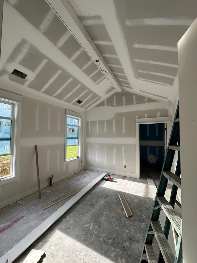 49 Copperas Creek Rd, Tullahoma, TN 37388 - unfurnished living room featuring lofted ceiling