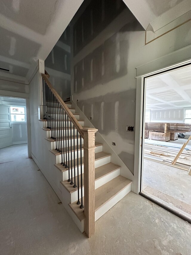 49 Copperas Creek Rd, Tullahoma, TN 37388 - staircase featuring concrete floors