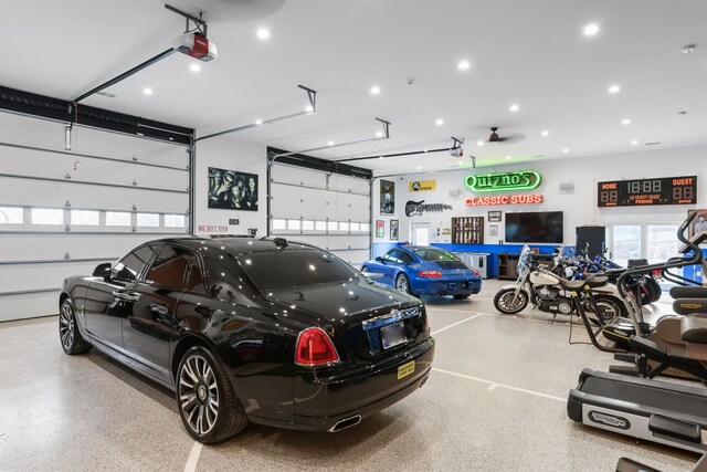 7990 Poplar Creek Rd, Nashville, TN 37221 - garage featuring recessed lighting and a garage door opener