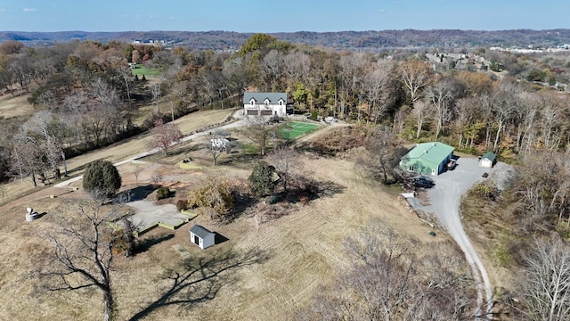 7990 Poplar Creek Rd, Nashville, TN 37221 - aerial view featuring a wooded view