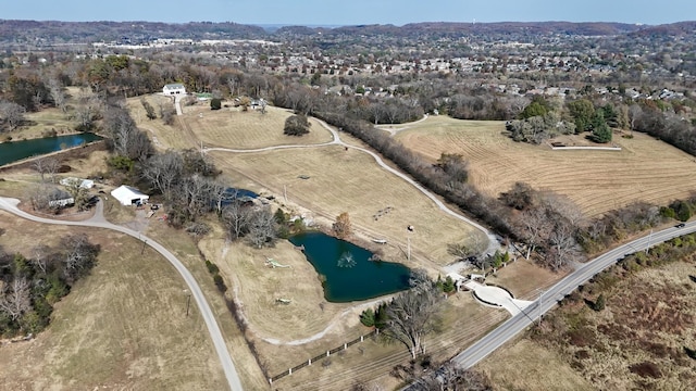 7990 Poplar Creek Rd, Nashville, TN 37221 - bird's eye view with a water view and a rural view