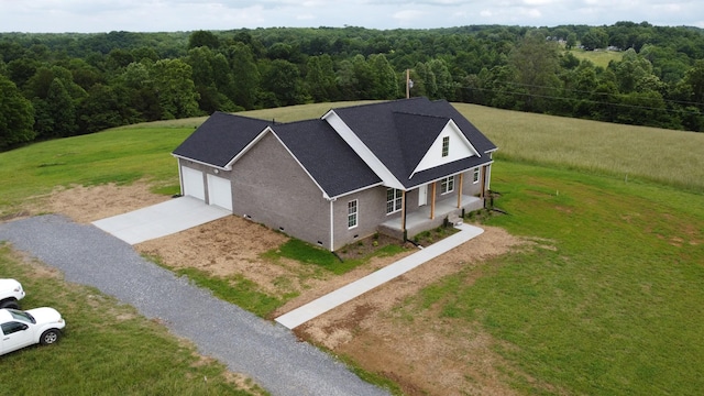 1452 Purtle Rd, Lafayette, TN 37083 - aerial view of property and surrounding area featuring a heavily wooded area