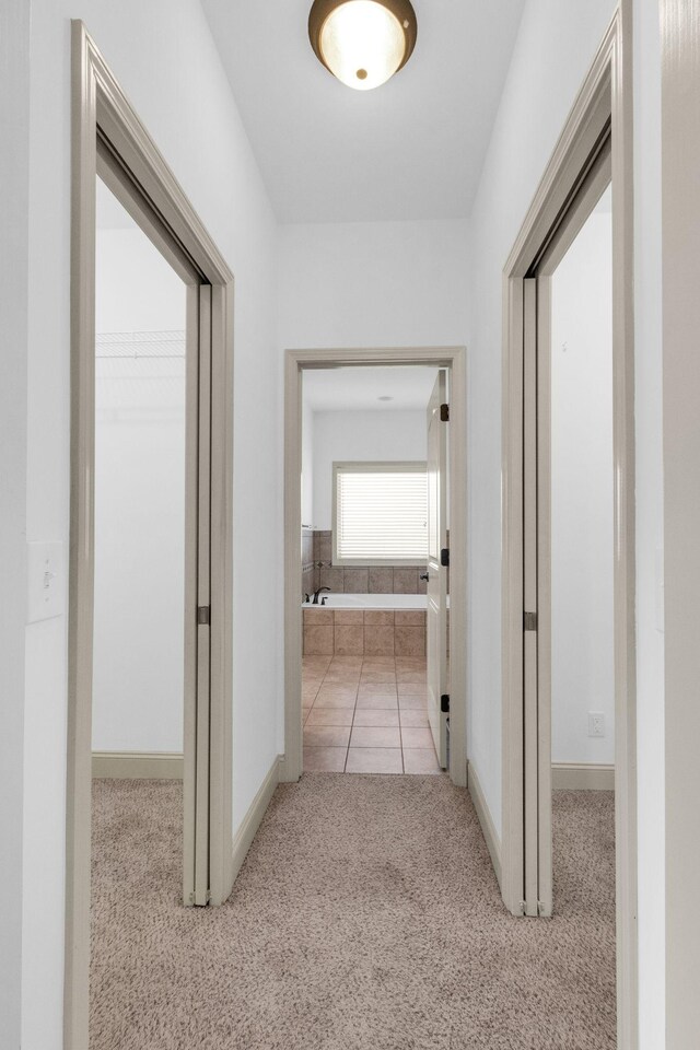 2726 Wynthrope Hall Dr, Murfreesboro, TN 37129 - hall featuring carpet flooring, baseboards, and tile patterned flooring
