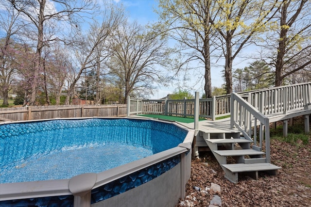 276 E Porters Bluff Rd E, Clarksville, TN 37040 - view of pool with a fenced backyard, a fenced in pool, and a wooden deck