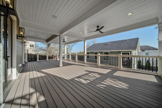 1405 Ashwood Ave, Nashville, TN 37212 - deck featuring a ceiling fan
