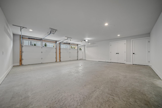 1405 Ashwood Ave, Nashville, TN 37212 - garage featuring baseboards and recessed lighting