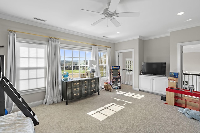 4 Colonel Winstead Dr, Brentwood, TN 37027 - interior space featuring recessed lighting, visible vents, baseboards, and ornamental molding