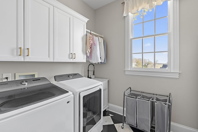 4 Colonel Winstead Dr, Brentwood, TN 37027 - laundry room with baseboards, washer and dryer, and cabinet space